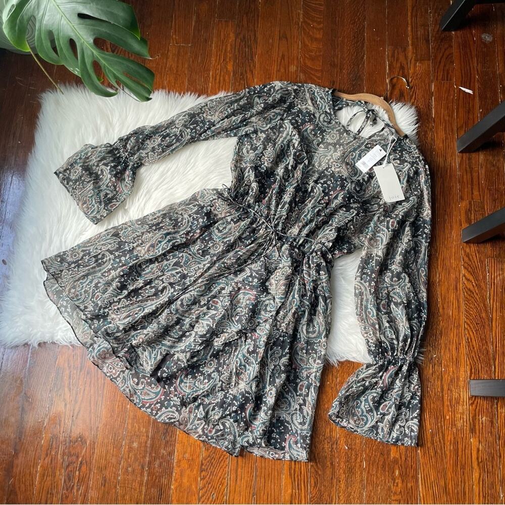 Joie Manning Long Sleeve Dress NWT  Paisley Pattern Size Small